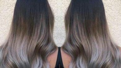 gri ombre saç modelleri